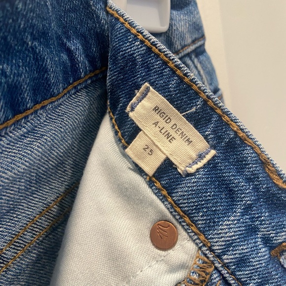 Madewell Rigid Denim A-line skirt - Picture 6 of 10